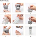 7MD 4 in 1 Travel Dispenser Bottles For Shampoo Lotion Gel Set, Leak-proof Travel Containers Bottles for Toiletries Body Wash Liquid Cream