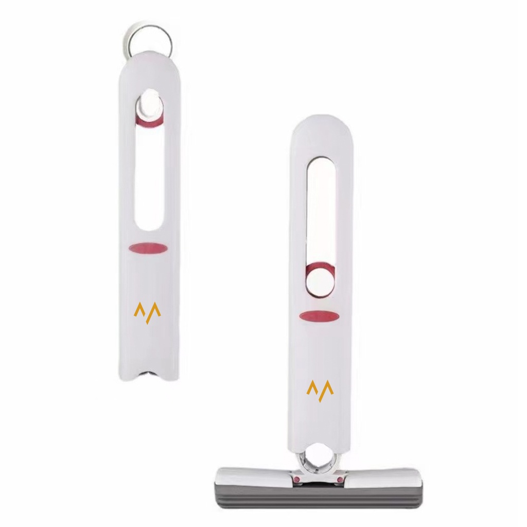 7MD Portable Mini Mop Self Squeeze For Small Spaces Wet Ceramic Drill Floor Cleaning Hand Free Squeeze Mop With 2 Sponges