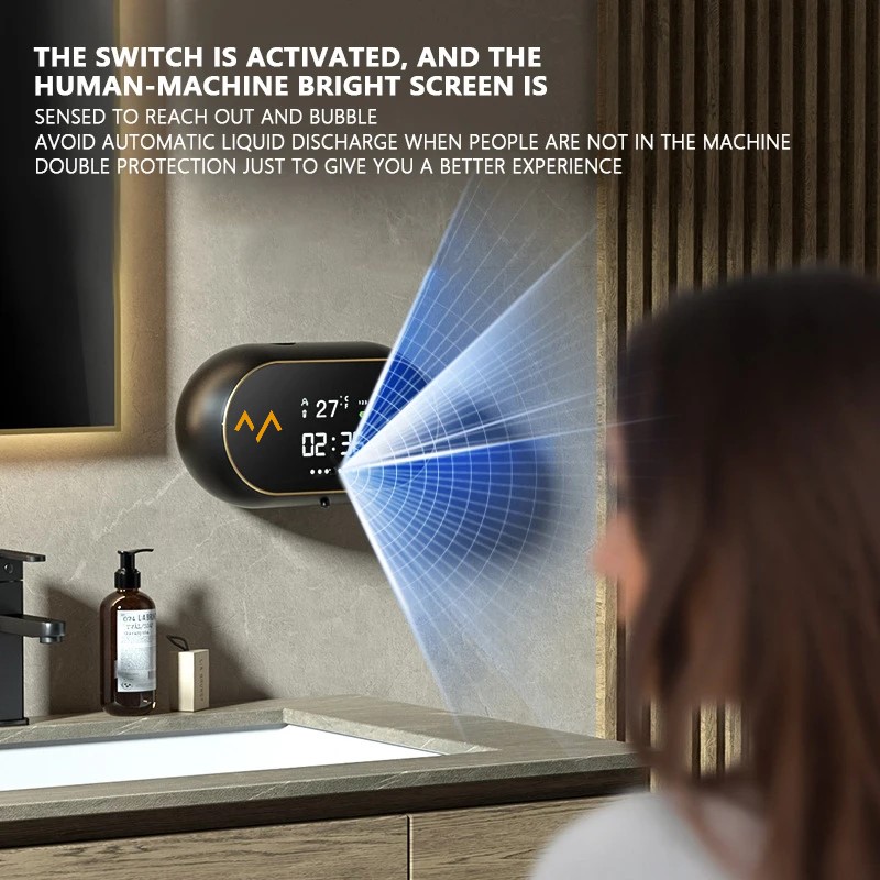 7MD Touchless Wall-Mounted Smart Soap Dispenser With 500mL Capacity & Rechargeable Battery