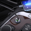 7MD Car Charger With Built-in 20W Lightning Cable & 18W USB Port For Simultaneous Quick Charging (7MD-Q03)