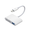 7MD 4 in 1 Lightning Connector With USB + Lightning + SD/TF Card + Memory Card Reader (7MD-A01L)