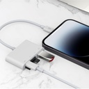 7MD 4 in 1 Lightning Connector With USB + Lightning + SD/TF Card + Memory Card Reader (7MD-A01L)