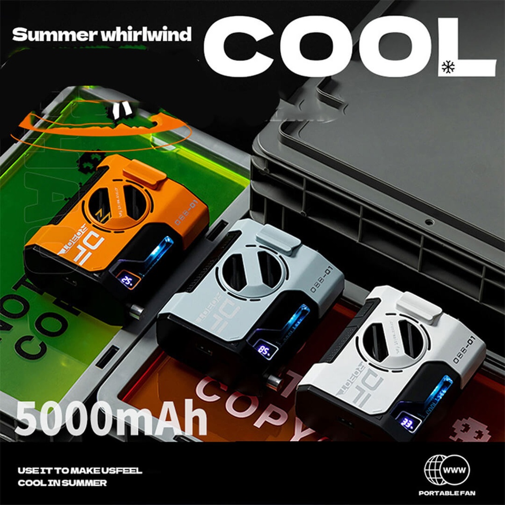 7MD Portable Mini Cooling Fan With 10000mAh Power Bank