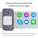 FOCASE Magnetic Bluetooth Mobile Phone Call Recorder For IOS & Android Memory: 32GB (Model: CR1)