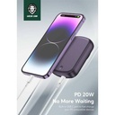 Green Lion Luxembourg 10000mAh Slim & Compact Power Bank, MagSafe Compatibility, PD 20W, With Wireless Charging (GNLXPBBK)