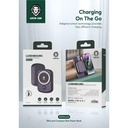 Green Lion Luxembourg 10000mAh Slim & Compact Power Bank, MagSafe Compatibility, PD 20W, With Wireless Charging (GNLXPBBK)