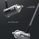 Green Lion Multifunctional 38W Fast Car Charger With LED, Car Air Fresher & Built-in Retractable Cables Model: GL-17 (GNSMTCARCGY)