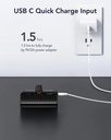 7MD Mini Portable Power Bank 5,000 mAh + Led Indicator With Built-In Plugon-C/L