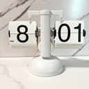 Automatic Flip Digital Desk Clock 24 Hours Table Stainless Steel Durable Home Bedroom Decor, Fancy Flip Clock (Battery Not included)