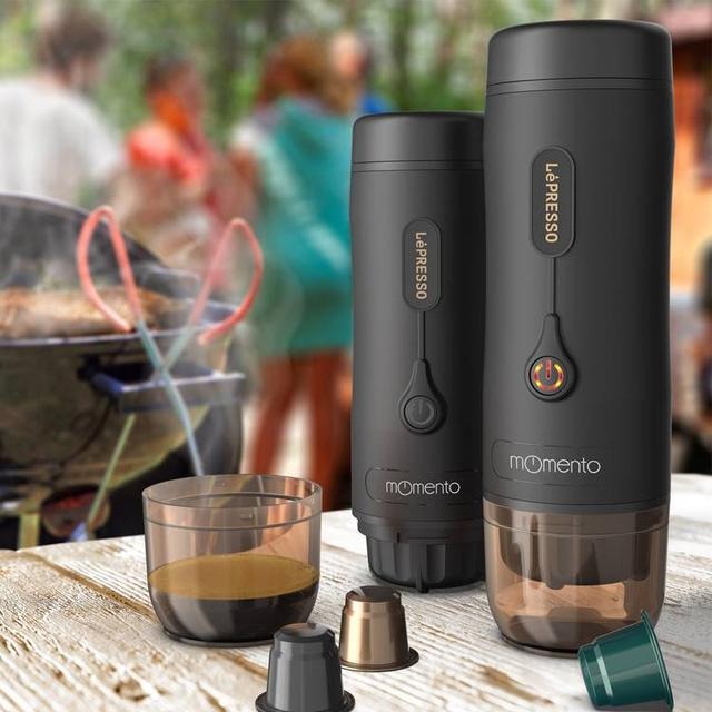 LePresso Momento 2.0 Portable 75W Espresso Machine With 2500 mAh Battery | LPPESSMBK |