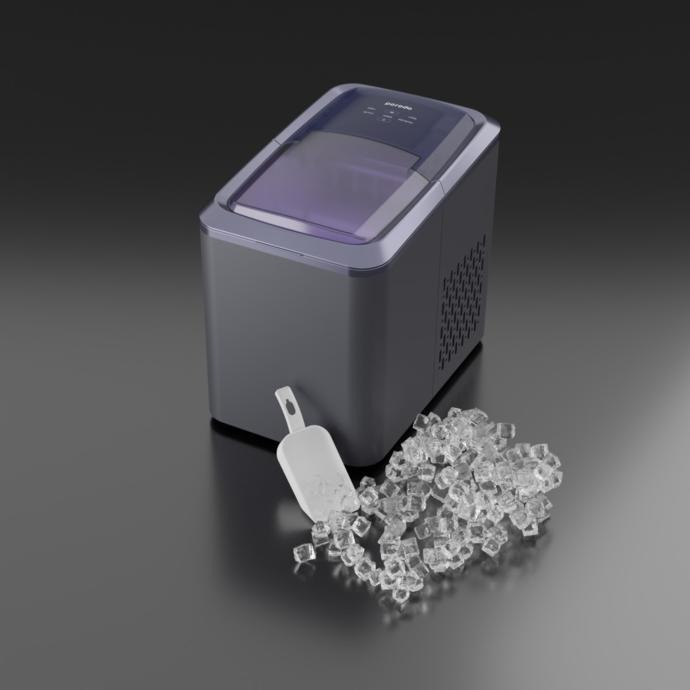 Porodo Smart Ice Cube Maker Machine With Interactive Controls With 12Kg Capcity | PD-LSICMV2-BK |