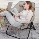 SUN GLOBAL Hexagon Foldable Chairs From Comfortable Leather & Stainless Steel Base For Comfortable Sitting (AC751D)
