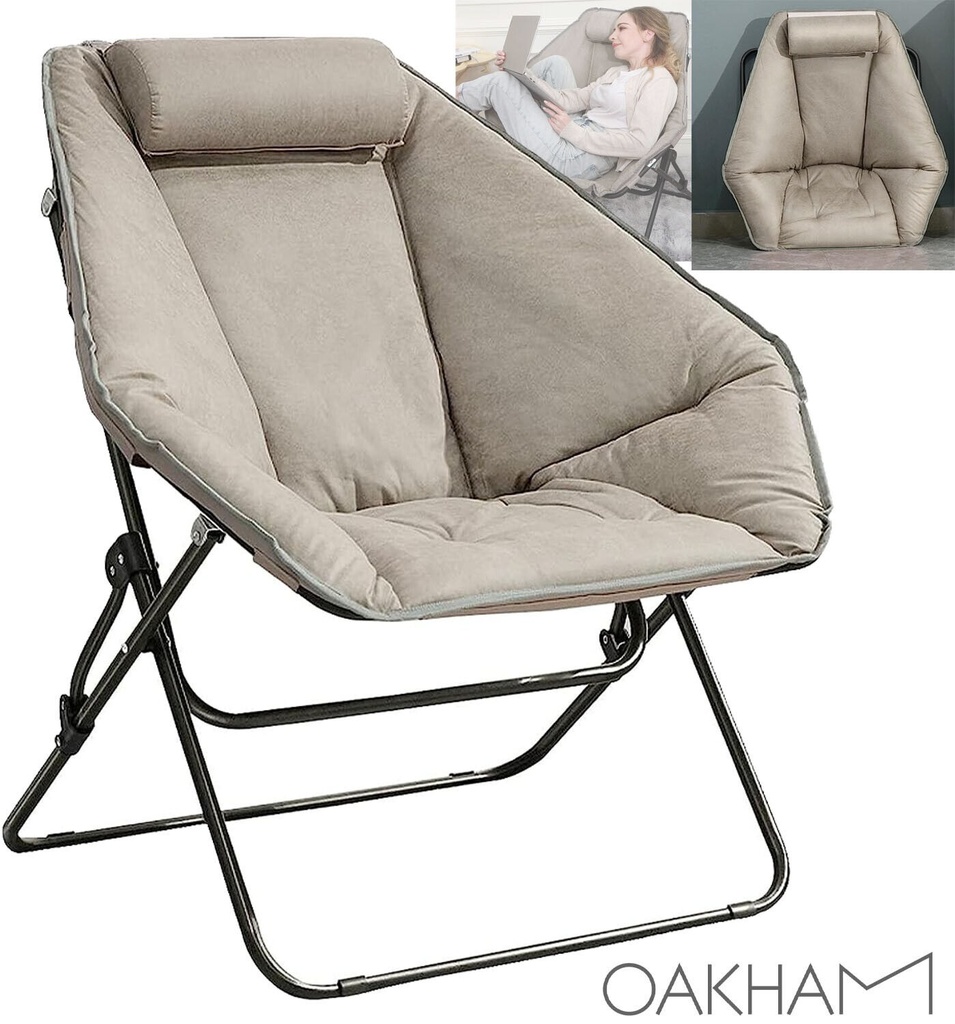SUN GLOBAL Hexagon Foldable Chairs From Comfortable Leather & Stainless Steel Base For Comfortable Sitting (AC751D)