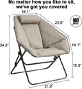 SUN GLOBAL Hexagon Foldable Chairs From Comfortable Leather & Stainless Steel Base For Comfortable Sitting (AC751D)