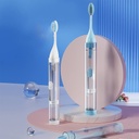7MD Travel Toothbrush with a Builtin Case for Toothpaste, Folding Handle, Soft Bristle, Blue Color