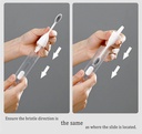 7MD Travel Toothbrush with a Builtin Case for Toothpaste, Folding Handle, Soft Bristle, Blue Color