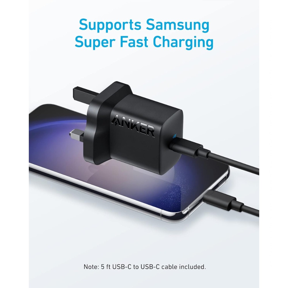 Anker 312 Wall Charger Anker 312 Wall Charger With USB-C Port For Fast 30W Charging | A2640k21 |