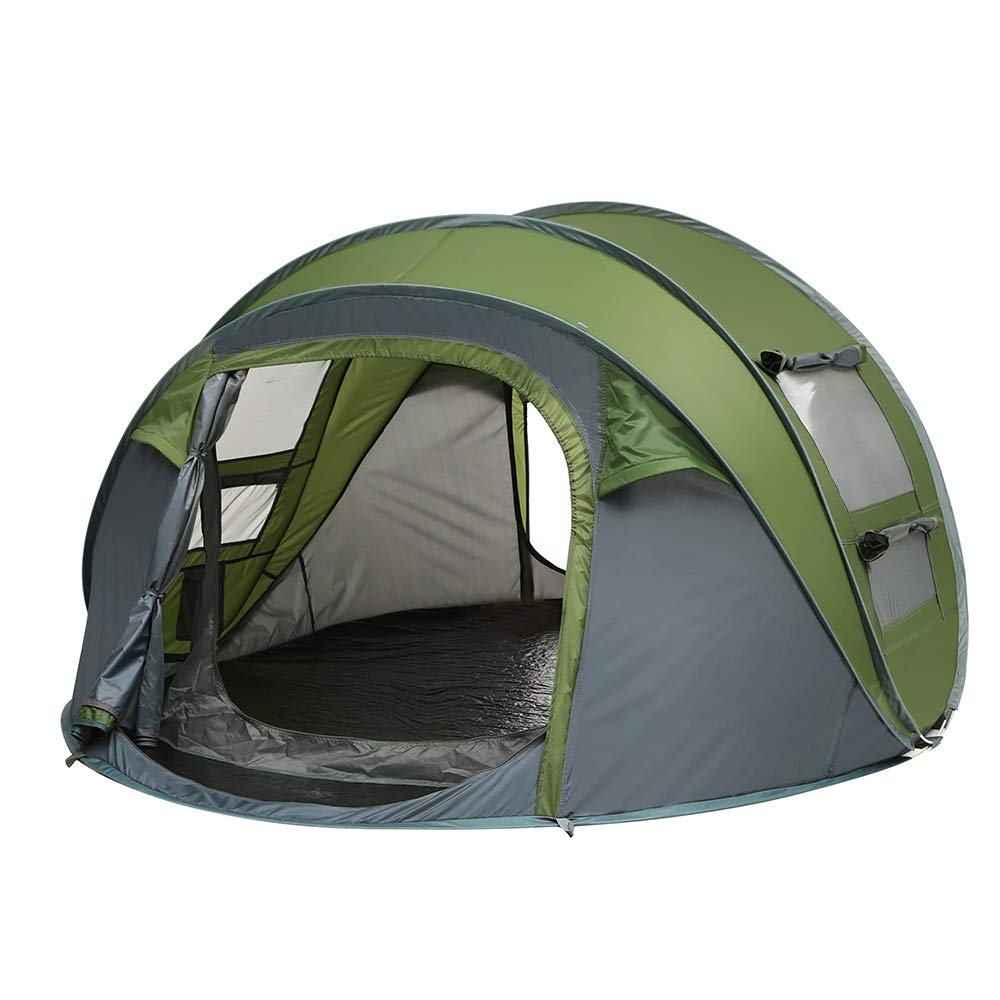 Portable Quick Setup Camping Tent For 2 Person With Dual Doors & Windows (250x215x114 H)