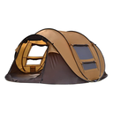 Portable Quick Setup Camping Tent For 2 Person With Dual Doors & Windows (250x215x114 H)