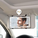 7MD Car Visor LED Vanity Mirror, Rechargeable Car Makeup Mirror with LED Lights