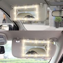 7MD Car Visor LED Vanity Mirror, Rechargeable Car Makeup Mirror with LED Lights