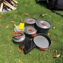 Green Lion Camping Cookware Set - OrangeBlack | GNCMPCKSETOBK |