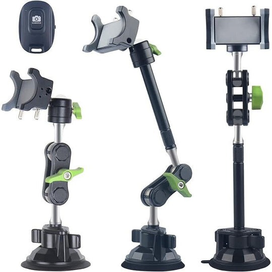 Green Lion Ultimate Holder Pro with Suction Cup Mount 4.5 - 7.2 Inches - Green / Black | GNULSCUPROHDBK |
