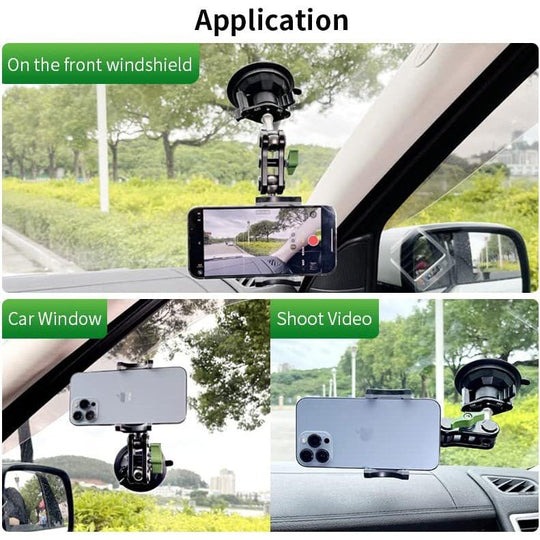 Green Lion Ultimate Holder Pro with Suction Cup Mount 4.5 - 7.2 Inches - Green / Black | GNULSCUPROHDBK |