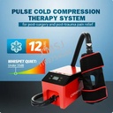 7MD Pulse Ice Cold Compression Massage Device Physical Therapy System For (Knee, Ankle & Full Leg-M) Model: KRP/MYY-M