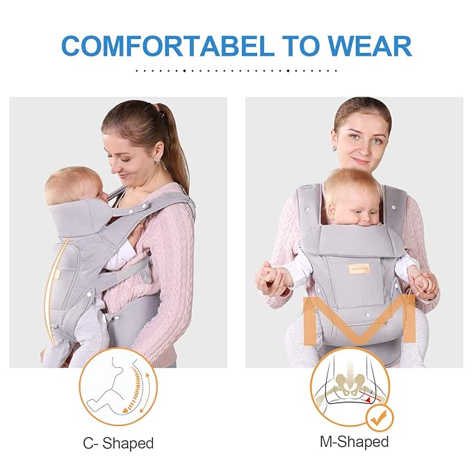 TIANCAIYIDING Infant Baby Wrap Carrier Backpack with Stool- All Positions Hip Seat Ergonomic Newborn to Toddlers
