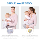 TIANCAIYIDING Infant Baby Wrap Carrier Backpack with Stool- All Positions Hip Seat Ergonomic Newborn to Toddlers
