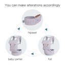 TIANCAIYIDING Infant Baby Wrap Carrier Backpack with Stool- All Positions Hip Seat Ergonomic Newborn to Toddlers