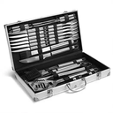 2 in 1 Stainless Steel BBQ Tools Set with Aluminum Case + Suitcase Folding Carbon Oven BBQ Grill (LX26+TXZ-WK310096-1)