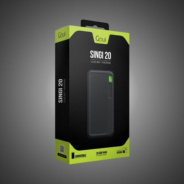 Goui SINGI10 Multi-Port Power Bank With 20,000mAh Capacity For Fast Charging | G-PBSIN20 |