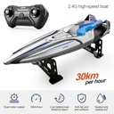 Fire Breathing Dragon 2.4GHZ Remote control Racing Boat Double Motor Drive High-speed Racing RC Boat 30KM/H Sealed Waterproof Intelligent Alarm LED Night Light 14+AGES (4D-S1)