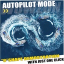 Fire Breathing Dragon 2.4GHZ Remote control Racing Boat Double Motor Drive High-speed Racing RC Boat 30KM/H Sealed Waterproof Intelligent Alarm LED Night Light 14+AGES (4D-S1)
