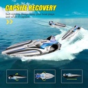 Fire Breathing Dragon 2.4GHZ Remote control Racing Boat Double Motor Drive High-speed Racing RC Boat 30KM/H Sealed Waterproof Intelligent Alarm LED Night Light 14+AGES (4D-S1)