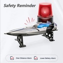 Fire Breathing Dragon 2.4GHZ Remote control Racing Boat Double Motor Drive High-speed Racing RC Boat 30KM/H Sealed Waterproof Intelligent Alarm LED Night Light 14+AGES (4D-S1)