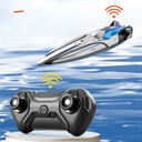 Fire Breathing Dragon 2.4GHZ Remote control Racing Boat Double Motor Drive High-speed Racing RC Boat 30KM/H Sealed Waterproof Intelligent Alarm LED Night Light 14+AGES (4D-S1)