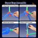 Kid Air Stomp Rocket Foot Pump Launcher Toy Sport  Game