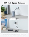 Anker Nano Power Bank 10,000mAh, Intelligent Display (30W, Built-In USB-C Cable) | A1259H11-BK / A1259H31-BL |