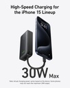 Anker Nano Power Bank 10,000mAh, Intelligent Display (30W, Built-In USB-C Cable) | A1259H11-BK / A1259H31-BL |