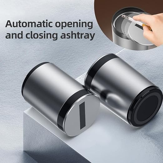 Fully Automatic Infrared induction Rechargeable Detachable Car Ashtray with Sensor For Easy Cleaning, Led Light With Flip Lid For Cigarettes