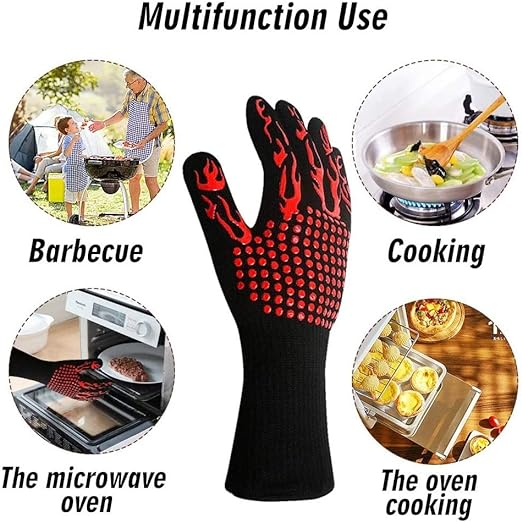 Multi-Functional Heat Resistant Glove For BBQ, Oven, Cooking