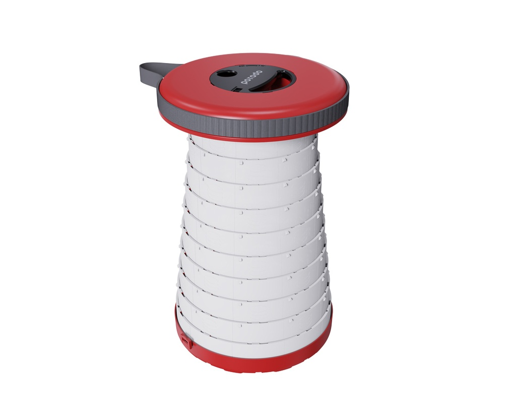 Porodo Folding Telescopic LED (White/Yellow) Stool For Camping , Winter Collection , PD-CTLDST