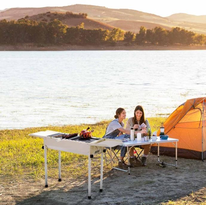 Porodo Lifestyle Camping Portable Charcoal Grill/Carbon Oven - White | PD-LCPCGO-WH |