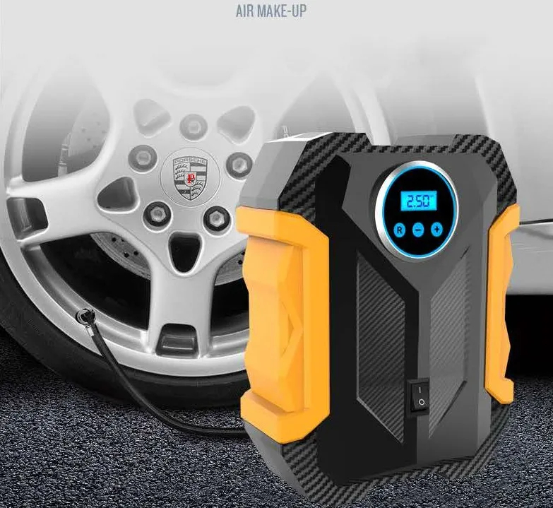 7MD Digital Display Car Tire Inflator, Air Compressor With LED Flashlight 12 Months Warranty
