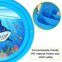 Splash and Sprinkler Water Pad Inflatable Outdoor Water Spray Mat 170cm 68in