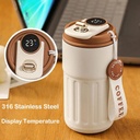 400mL Stainless Steel Heat Insulation Coffee Mug With Smart Temperature Display