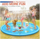 Splash and Sprinkler Water Pad Inflatable Outdoor Water Spray Mat 170cm 68in